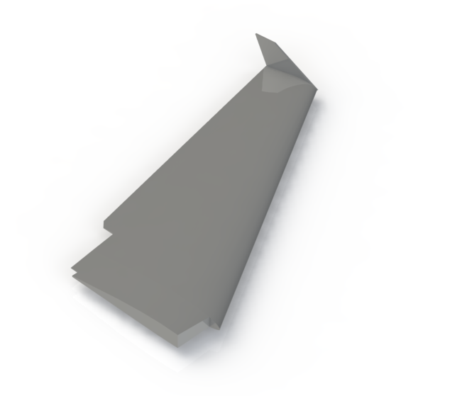 Half-wing model used for CFD analysis